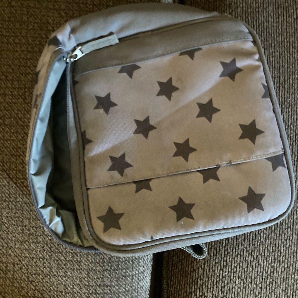 🍂Pottery Barn Kids Gray Star Pattern Lunch Bag